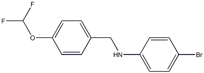 4-bromo-N-{[4-(difluoromethoxy)phenyl]methyl}aniline Struktur