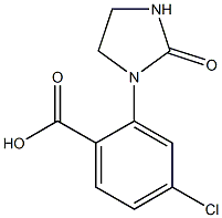 4-chloro-2-(2-oxoimidazolidin-1-yl)benzoic acid Struktur