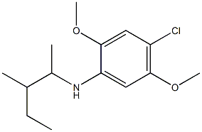 4-chloro-2,5-dimethoxy-N-(3-methylpentan-2-yl)aniline Struktur