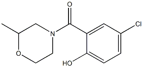 4-chloro-2-[(2-methylmorpholin-4-yl)carbonyl]phenol Struktur