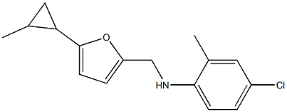 4-chloro-2-methyl-N-{[5-(2-methylcyclopropyl)furan-2-yl]methyl}aniline Struktur