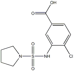 4-chloro-3-[(pyrrolidine-1-sulfonyl)amino]benzoic acid Struktur