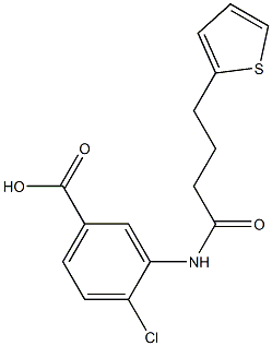 4-chloro-3-[4-(thiophen-2-yl)butanamido]benzoic acid Struktur