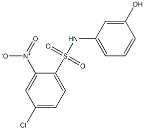 4-chloro-N-(3-hydroxyphenyl)-2-nitrobenzene-1-sulfonamide Struktur