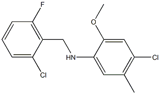 4-chloro-N-[(2-chloro-6-fluorophenyl)methyl]-2-methoxy-5-methylaniline Struktur