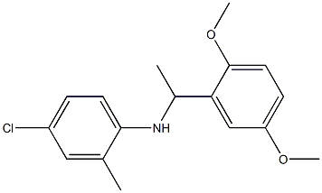 4-chloro-N-[1-(2,5-dimethoxyphenyl)ethyl]-2-methylaniline Struktur