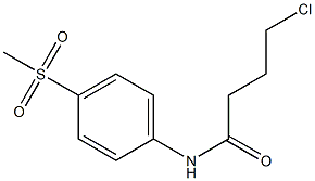 4-chloro-N-[4-(methylsulfonyl)phenyl]butanamide Struktur