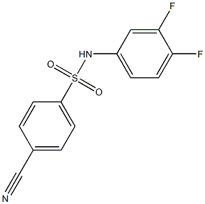 4-cyano-N-(3,4-difluorophenyl)benzenesulfonamide Struktur