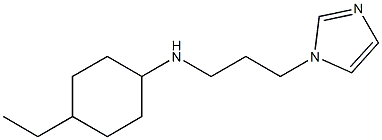 4-ethyl-N-[3-(1H-imidazol-1-yl)propyl]cyclohexan-1-amine Struktur