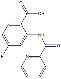 4-fluoro-2-[(pyridin-2-ylcarbonyl)amino]benzoic acid Struktur