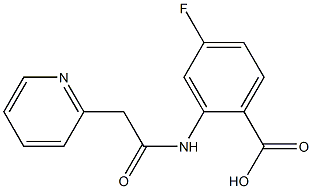 4-fluoro-2-[2-(pyridin-2-yl)acetamido]benzoic acid Struktur