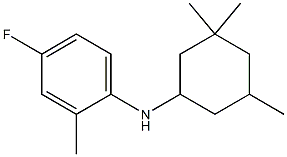 4-fluoro-2-methyl-N-(3,3,5-trimethylcyclohexyl)aniline Struktur