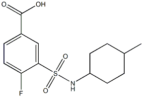 4-fluoro-3-[(4-methylcyclohexyl)sulfamoyl]benzoic acid Struktur