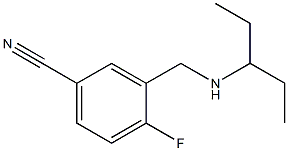 4-fluoro-3-[(pentan-3-ylamino)methyl]benzonitrile Struktur