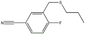 4-fluoro-3-[(propylsulfanyl)methyl]benzonitrile Struktur