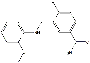 4-fluoro-3-{[(2-methoxyphenyl)amino]methyl}benzamide Struktur