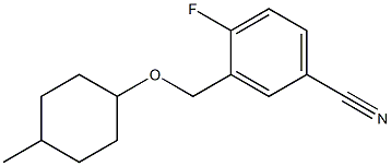 4-fluoro-3-{[(4-methylcyclohexyl)oxy]methyl}benzonitrile Struktur