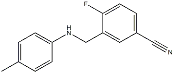 4-fluoro-3-{[(4-methylphenyl)amino]methyl}benzonitrile Struktur