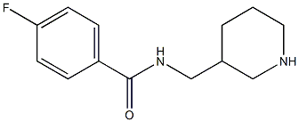 4-fluoro-N-(piperidin-3-ylmethyl)benzamide Struktur