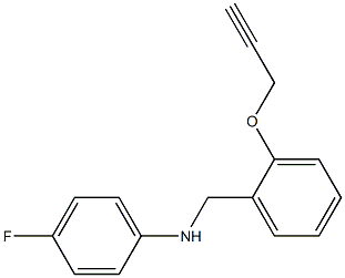 4-fluoro-N-{[2-(prop-2-yn-1-yloxy)phenyl]methyl}aniline Struktur