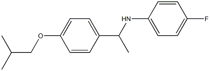 4-fluoro-N-{1-[4-(2-methylpropoxy)phenyl]ethyl}aniline Struktur