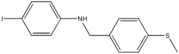 4-iodo-N-{[4-(methylsulfanyl)phenyl]methyl}aniline Struktur