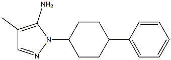 4-methyl-1-(4-phenylcyclohexyl)-1H-pyrazol-5-amine Struktur