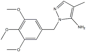 4-methyl-1-[(3,4,5-trimethoxyphenyl)methyl]-1H-pyrazol-5-amine Struktur