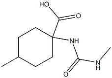 4-methyl-1-{[(methylamino)carbonyl]amino}cyclohexanecarboxylic acid Struktur