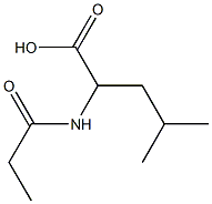 4-methyl-2-(propionylamino)pentanoic acid Struktur