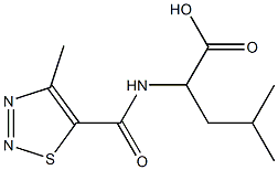 4-methyl-2-[(4-methyl-1,2,3-thiadiazol-5-yl)formamido]pentanoic acid Struktur