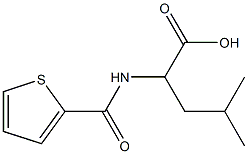 4-methyl-2-[(thien-2-ylcarbonyl)amino]pentanoic acid Struktur