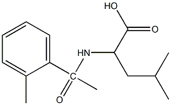 4-methyl-2-[1-(2-methylphenyl)acetamido]pentanoic acid Struktur