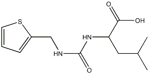 4-methyl-2-{[(thiophen-2-ylmethyl)carbamoyl]amino}pentanoic acid Struktur