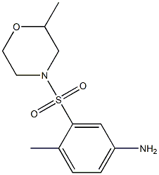 4-methyl-3-[(2-methylmorpholine-4-)sulfonyl]aniline Struktur