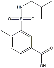 4-methyl-3-[(2-methylpropyl)sulfamoyl]benzoic acid Struktur