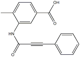 4-methyl-3-[(3-phenylprop-2-ynoyl)amino]benzoic acid Struktur