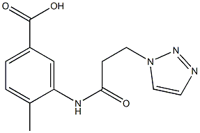 4-methyl-3-[3-(1H-1,2,3-triazol-1-yl)propanamido]benzoic acid Struktur