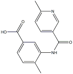 4-methyl-3-{[(6-methylpyridin-3-yl)carbonyl]amino}benzoic acid Struktur