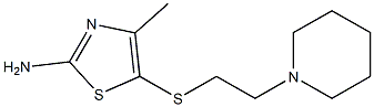 4-methyl-5-{[2-(piperidin-1-yl)ethyl]sulfanyl}-1,3-thiazol-2-amine Struktur