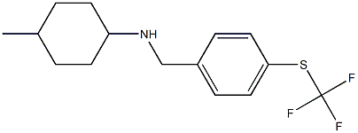 4-methyl-N-({4-[(trifluoromethyl)sulfanyl]phenyl}methyl)cyclohexan-1-amine Struktur