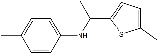 4-methyl-N-[1-(5-methylthiophen-2-yl)ethyl]aniline Struktur