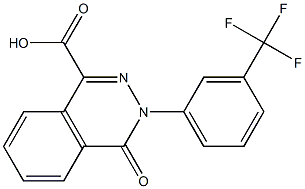 4-oxo-3-[3-(trifluoromethyl)phenyl]-3,4-dihydrophthalazine-1-carboxylic acid Struktur