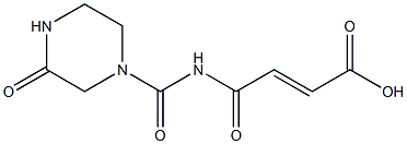 4-oxo-4-[(3-oxopiperazin-1-yl)carbonylamino]but-2-enoic acid Struktur