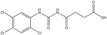 4-oxo-4-{[(2,4,5-trichlorophenyl)carbamoyl]amino}butanoic acid Struktur