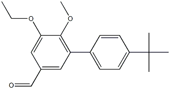 4'-tert-butyl-5-ethoxy-6-methoxy-1,1'-biphenyl-3-carbaldehyde Struktur