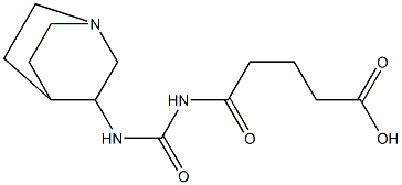 5-({1-azabicyclo[2.2.2]octan-3-ylcarbamoyl}amino)-5-oxopentanoic acid Struktur