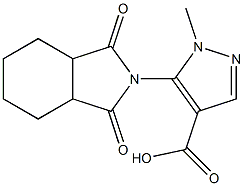 5-(1,3-dioxooctahydro-2H-isoindol-2-yl)-1-methyl-1H-pyrazole-4-carboxylic acid Struktur