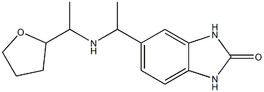 5-(1-{[1-(oxolan-2-yl)ethyl]amino}ethyl)-2,3-dihydro-1H-1,3-benzodiazol-2-one Struktur