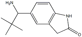 5-(1-amino-2,2-dimethylpropyl)-2,3-dihydro-1H-indol-2-one Struktur